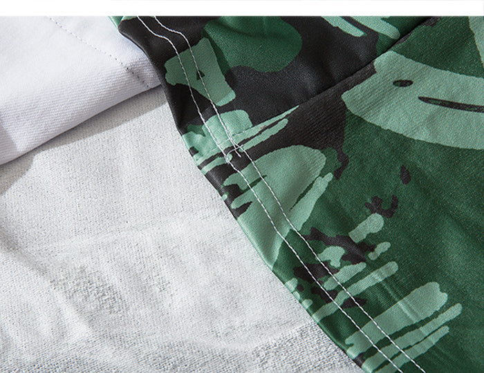 Hip Hop Color Block Character Print Mens T Shirt Harajuku Streetwear Tops Fashion Casual Cotton Short Sleeve | Vimost Shop.