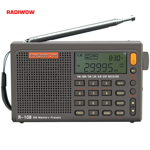 R-108 FM Stereo Digital Portable Radio Sound Alarm Function Display Clock Temperature Speaker can as Parent/Friend gift | Vimost Shop.