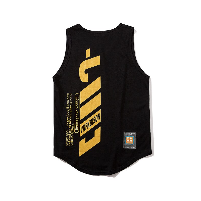 High Quality Letter Print Hip Hop Sport Basketball Vest Tops Tees Sleeveless Men Casual Loose Pullover Couple Wear Tank Tops | Vimost Shop.