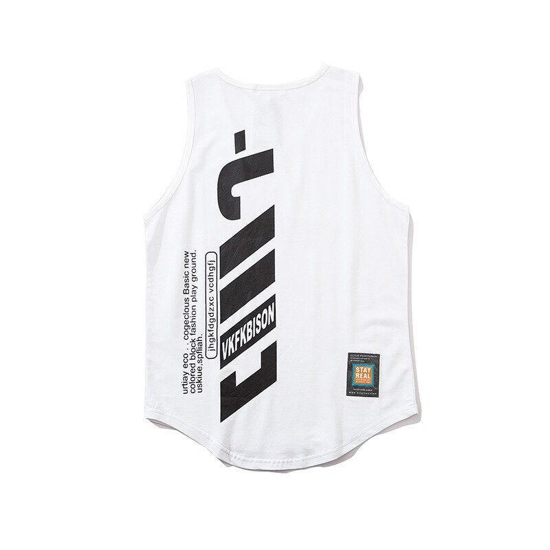 High Quality Letter Print Hip Hop Sport Basketball Vest Tops Tees Sleeveless Men Casual Loose Pullover Couple Wear Tank Tops | Vimost Shop.