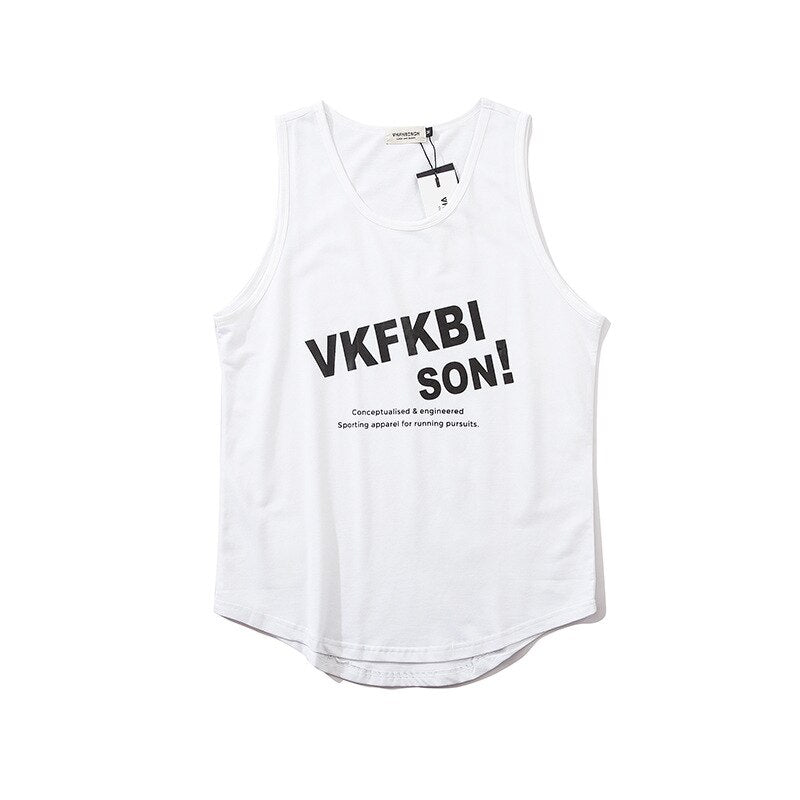 High Quality Letter Print Hip Hop Sport Basketball Vest Tops Tees Sleeveless Men Casual Loose Pullover Couple Wear Tank Tops | Vimost Shop.