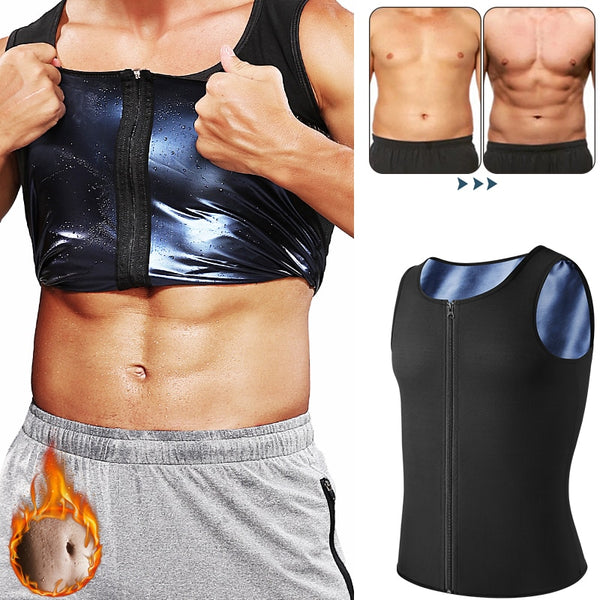 Men Body Shaper Sauna Vest Waist Trainer Slimming Belt Sweat Shirt Polymer Corset Top Abdomen Reducing Shapewear Fitness Top | Vimost Shop.