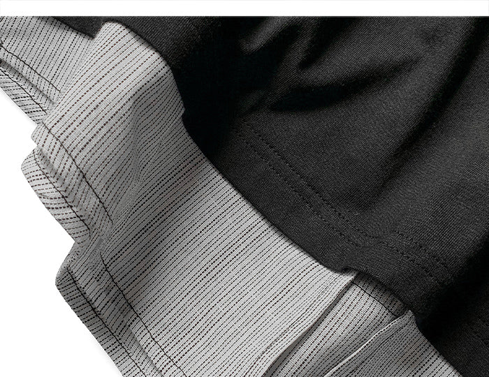 Letter Print Fake Two T Shirt Men Hip Hop Summer Casual Loose Short Sleeve Patchwork Techwear Tshirt Topsni | Vimost Shop.