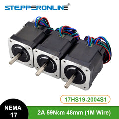 3PCS Nema17 Stepper Motor 48mm 17HS19-2004S1 Motor 59Ncm(84oz.in) 2A 4-lead Nema 17 Stepper for CNC 3D Printer | Vimost Shop.