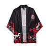 Japanese Thin Kimono Streetwear Traditional Cardigan Samurai Yukata Demon Haori Obi Kimono | Vimost Shop.