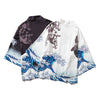 Japanese Wave Koi Print Kimono Cardigan Jackets Mens Fashion Outwear Japan Style Casual Streetwear Thin Coats | Vimost Shop.