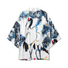 Japanese Style Lotus Flowers Print Kimono Hip Hop   Cardigan Coats Harajuku Women Casual Loose Tops Streetwear Shirts | Vimost Shop.