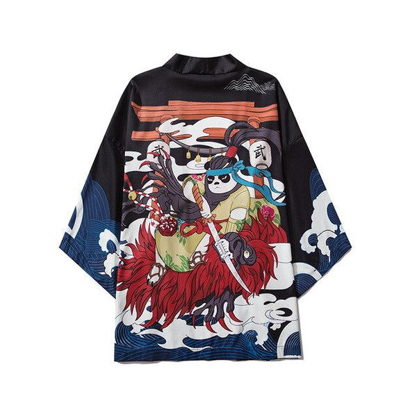 Japanese Style Anime Dragon Kimono Streetwear Men Women Cardigan Japanese Black Robe Female Summer Tokyo Clothing | Vimost Shop.