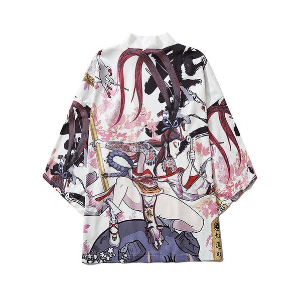 Japanese Style Anime Dragon Kimono Streetwear Men Women Cardigan Japanese Black Robe Female Summer Tokyo Clothing | Vimost Shop.