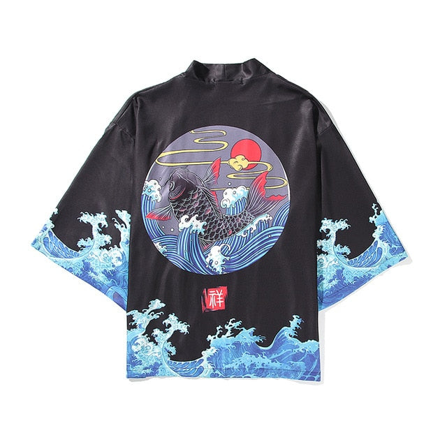 i Japanese Style Anime Tiger Cardigan Kimono Cosplay Harajuku Women Men Yukata Streetwear White Traditional Robe Tops | Vimost Shop.