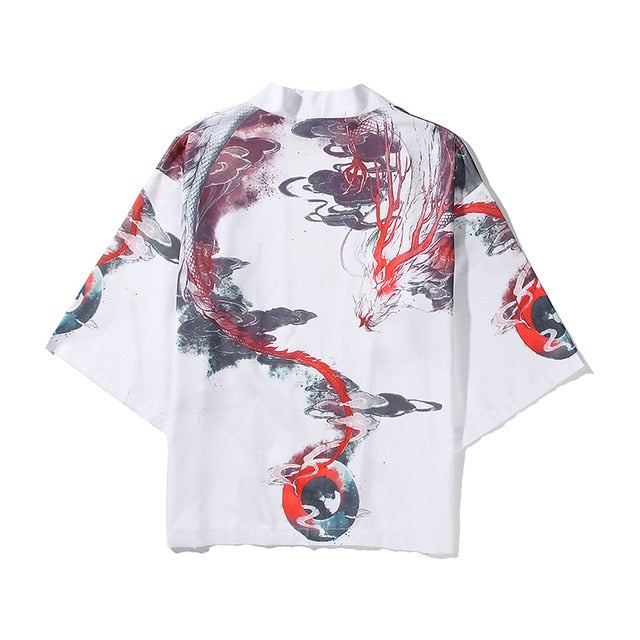 i Japanese Style Anime Tiger Cardigan Kimono Cosplay Harajuku Women Men Yukata Streetwear White Traditional Robe Tops | Vimost Shop.