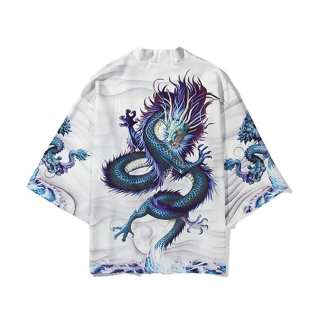 i Japanese Style Anime Tiger Cardigan Kimono Cosplay Harajuku Women Men Yukata Streetwear White Traditional Robe Tops | Vimost Shop.