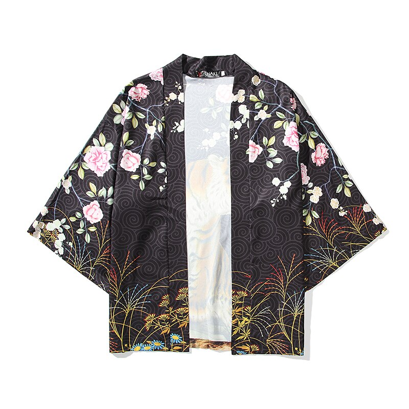 i Japanese Style Anime Tiger Cardigan Kimono Cosplay Harajuku Women Men Yukata Streetwear White Traditional Robe Tops | Vimost Shop.