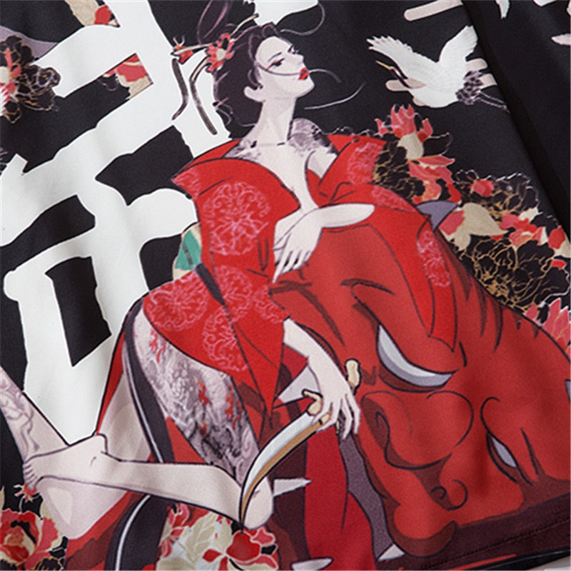 Anime Beauty Devil Kimono Streetwear Style Men Women Cardigan Japanese Robe Female Traditional Clothing | Vimost Shop.
