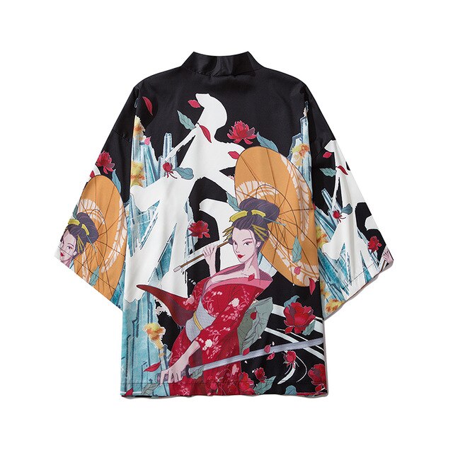 Anime Beauty Devil Kimono Streetwear Style Men Women Cardigan Japanese Robe Female Traditional Clothing | Vimost Shop.