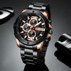 Watch Man Luxury Quartz Watch Sport watches  Stainless Steel Band Gold Business Military Watch Waterproof | Vimost Shop.