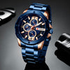 Watch Man Luxury Quartz Watch Sport watches  Stainless Steel Band Gold Business Military Watch Waterproof | Vimost Shop.