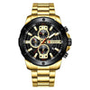 Watch Man Luxury Quartz Watch Sport watches  Stainless Steel Band Gold Business Military Watch Waterproof | Vimost Shop.