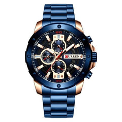 Watch Man Luxury Quartz Watch Sport watches  Stainless Steel Band Gold Business Military Watch Waterproof