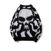 Men Skull Printed Hip Hop Sweater Streetwear High Quality Loose Oversized Sweaters Casual Pullover Clothing KA13 | Vimost Shop.