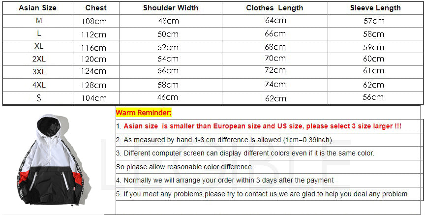 Spring Hip Hop Mens Hooded Windbreaker Jacket Patchwork Vintage Loose Track Hoodie Jacket Coats Streetwear Chaqueta hombre | Vimost Shop.