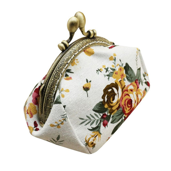 Women Purse Lady Retro Vintage Flower High Quality Small Wallet Hasp Purse Clutch Bag Cute Portable Key Coin Purse HandBag | Vimost Shop.