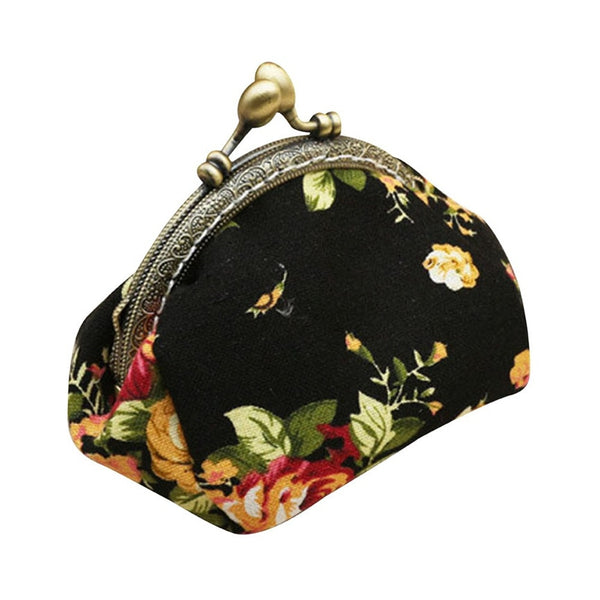 Women Purse Lady Retro Vintage Flower High Quality Small Wallet Hasp Purse Clutch Bag Cute Portable Key Coin Purse HandBag | Vimost Shop.