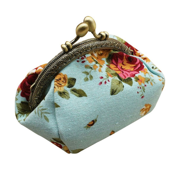 Women Purse Lady Retro Vintage Flower High Quality Small Wallet Hasp Purse Clutch Bag Cute Portable Key Coin Purse HandBag | Vimost Shop.
