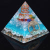 Orgone Pyramid Tree Of Life Amazonite Resin Jewelry 7 Chakra Crystal Decoration Faith Creativity Pyramid Energy Generator | Vimost Shop.