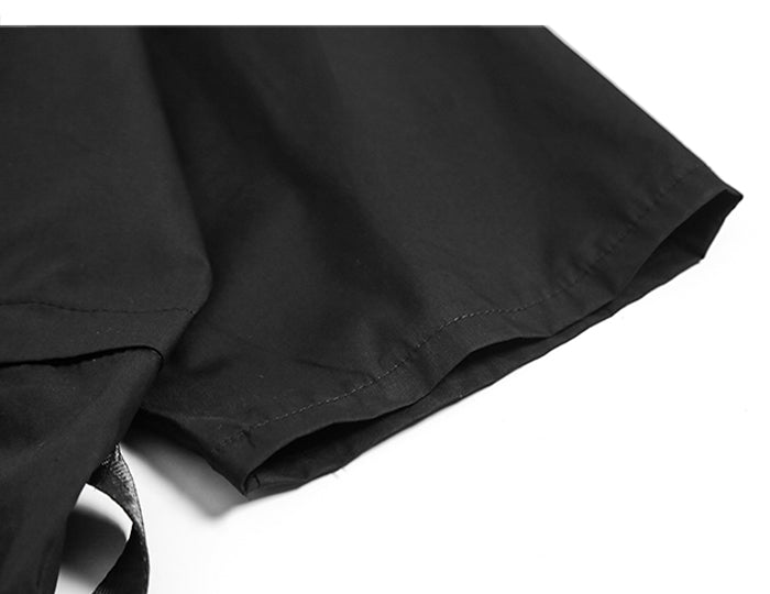 Harajuku Open Stitch Jackets Men Hip Hop Thin Coats Ribbons Japanese Style Male Seven-cent Sleeve Streetwear | Vimost Shop.