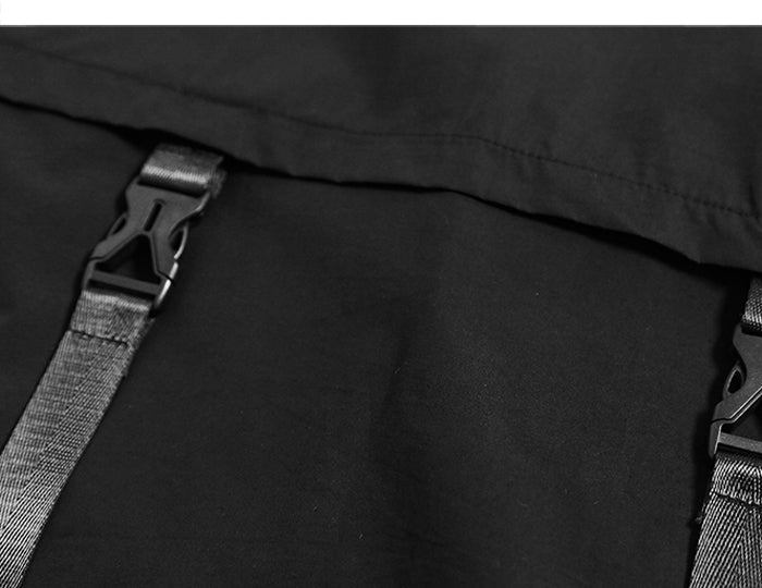 Harajuku Open Stitch Jackets Men Hip Hop Thin Coats Ribbons Japanese Style Male Seven-cent Sleeve Streetwear | Vimost Shop.