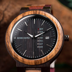 Wood Ladies Watches Women  Quartz Wristwatch Female Show Date Week Fast Shipping From USA Gift Box | Vimost Shop.