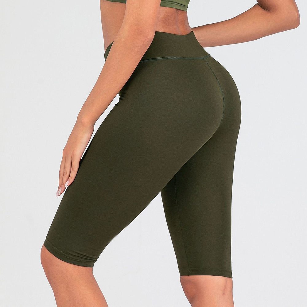 Sexy Women Stretch Biker Shorts Workout Leggings Neon Green Black Athletic Workout Fitness Jogger High Waist Yoga Shorts | Vimost Shop.
