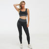 Patchwork Knitted Seamless Yoga Fitness Set Tank Crop Top High Waist Pants Sportswear Tracksuit New Sports Gym Workout Clothes | Vimost Shop.