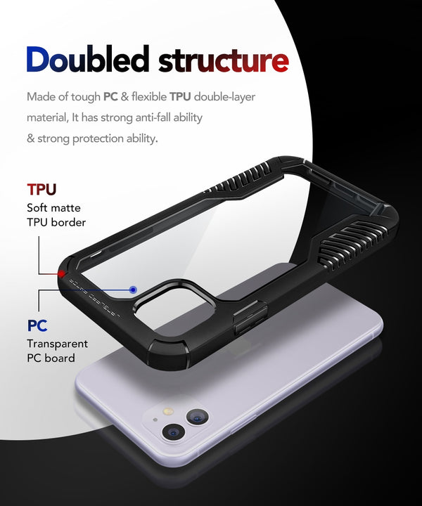 TPU Case For iPhone 11 Case Rugged Cell Phone Cases Heavy Duty Shockproof Drop Protection Cover For iPhone 11 6.1 Inch | Vimost Shop.