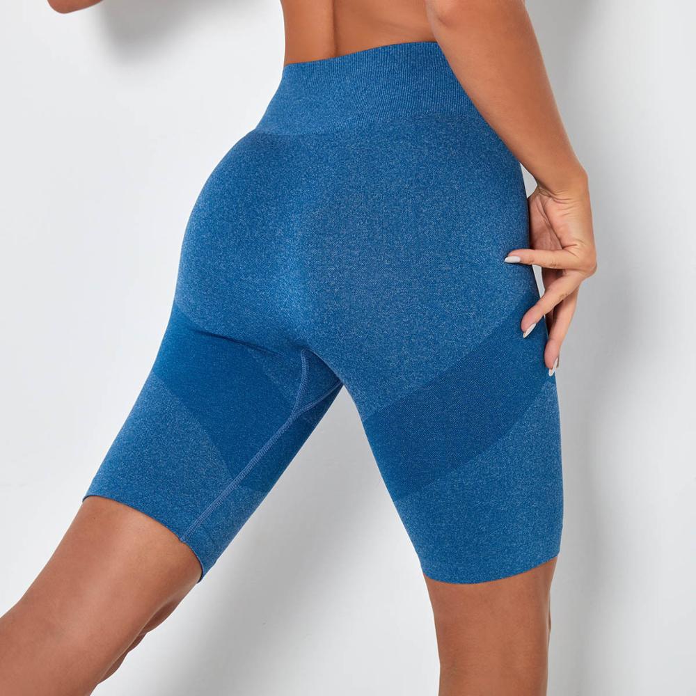 Patchwork Fitness Yoga Short Pants For Women Training  Workout Sports Leggings Energy Sportswear Gym Clothing Hips Lifting | Vimost Shop.
