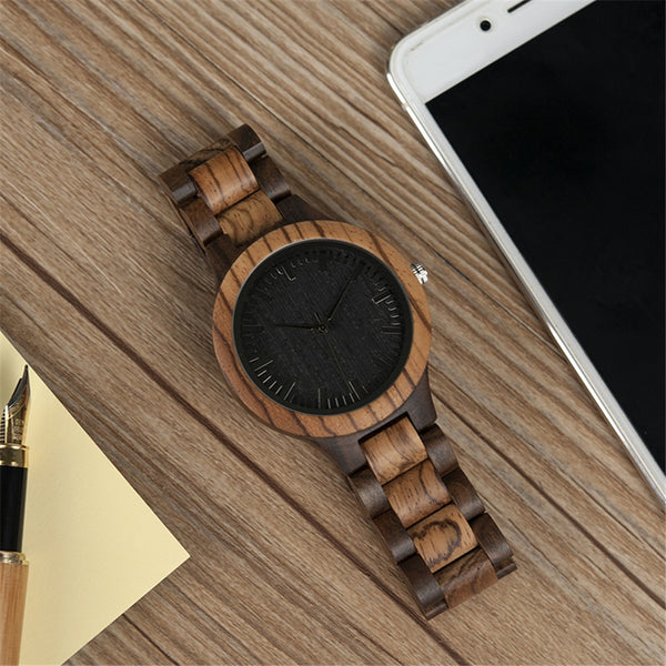 Zebra Wood Men's Watches Japan Movement Quartz Wristwatch with US RU Oversea Warehouse relogio masculino | Vimost Shop.