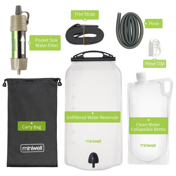 Outdoor water filter Gravity Water Filter System for hiking,camping,survival and travel | Vimost Shop.