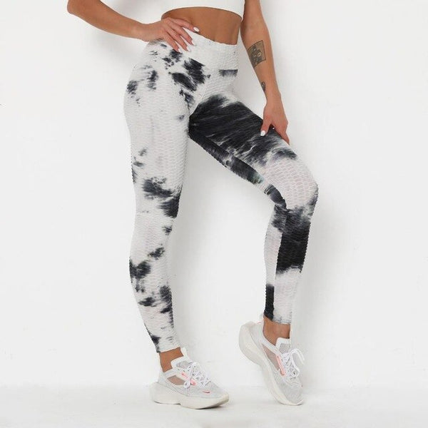 Tie Dye Print Yoga Fitness Pants Plus Size XS- XL Hips Lifting Workout Jogging Jacquard Trousers Fashion Gym Leggings Long Pants | Vimost Shop.