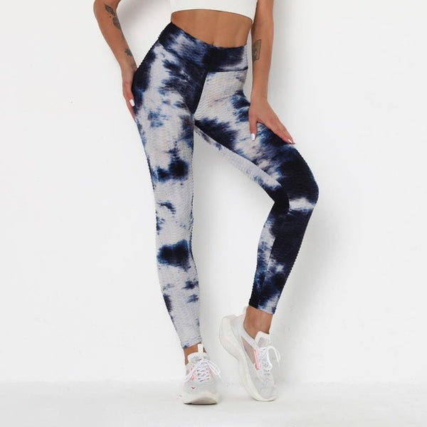 Tie Dye Print Yoga Fitness Pants Plus Size XS- XL Hips Lifting Workout Jogging Jacquard Trousers Fashion Gym Leggings Long Pants | Vimost Shop.