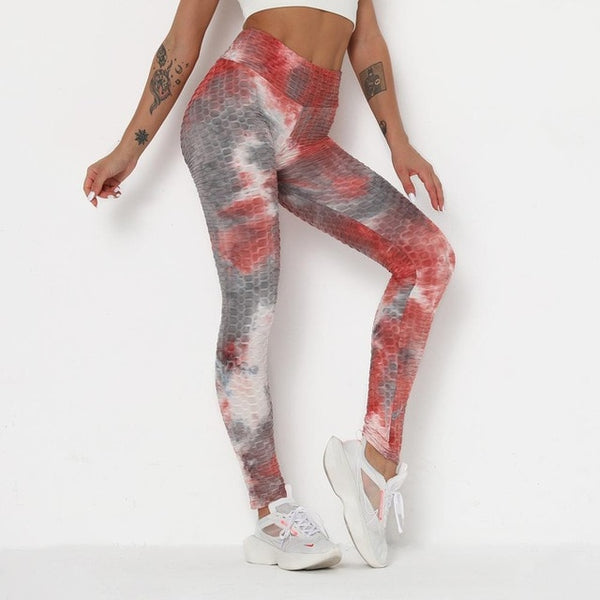 Tie Dye Print Yoga Fitness Pants Plus Size XS- XL Hips Lifting Workout Jogging Jacquard Trousers Fashion Gym Leggings Long Pants | Vimost Shop.