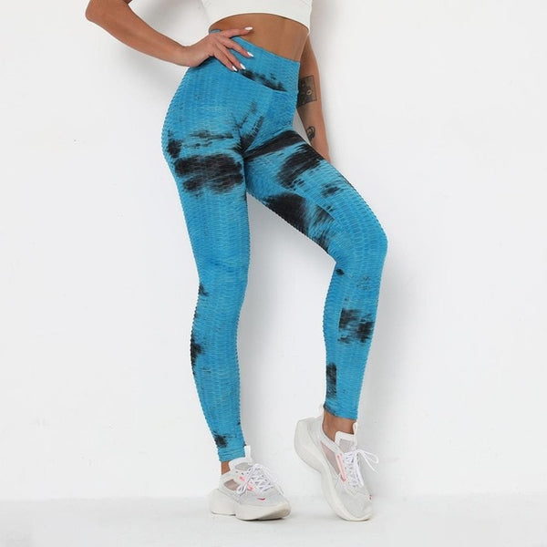 Tie Dye Print Yoga Fitness Pants Plus Size XS- XL Hips Lifting Workout Jogging Jacquard Trousers Fashion Gym Leggings Long Pants | Vimost Shop.