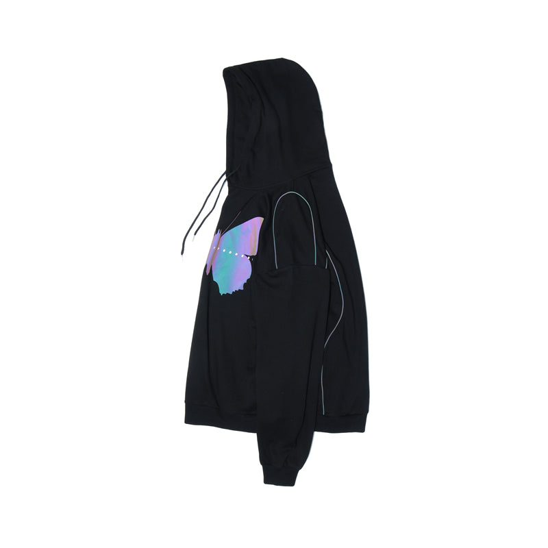 Men Hip Hop Variable Reflective Butterfly Hoodie Sweatshirt Autumn Streetwear Harajuku Oversized Cotton Pullover Hoodie | Vimost Shop.