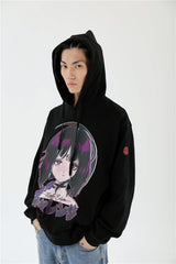 Reflective Anime Hooded Sweatshirts Hoodies Japanese Men/women Harajuku Casual Pullover Hoodie Hip Hop Cotton Tops | Vimost Shop.