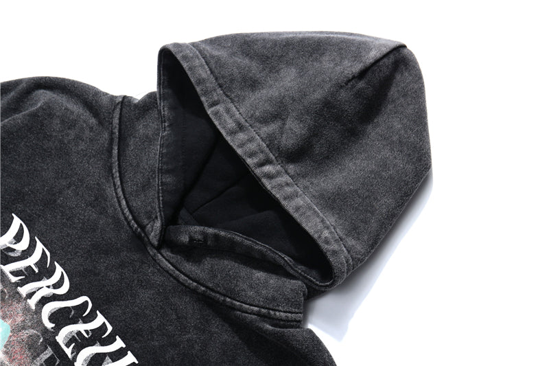 Streetwear Perceived Print Washed Hoodie Men Hip Hop Harajuku Oversized Hoodie Sweatshirt Pullover Autumn Cotton Black | Vimost Shop.