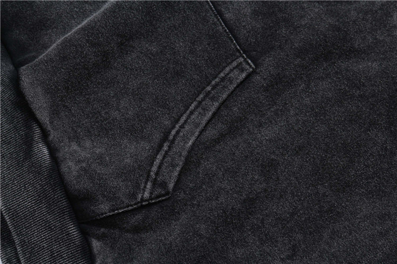 Streetwear Perceived Print Washed Hoodie Men Hip Hop Harajuku Oversized Hoodie Sweatshirt Pullover Autumn Cotton Black | Vimost Shop.