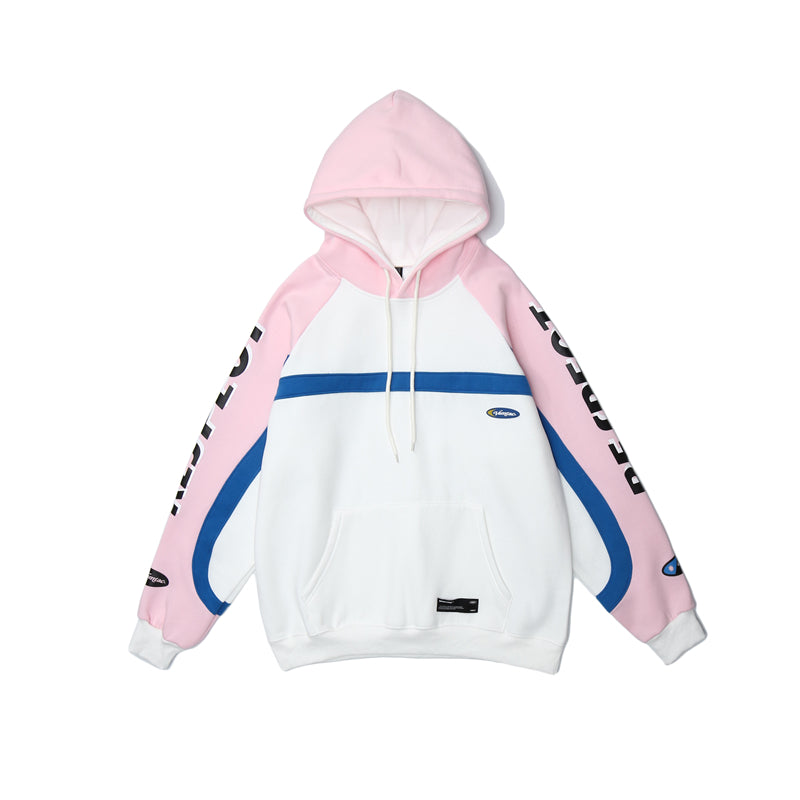 Hip Hop Patchwork Hoodie Sweatshirt Mens Harajuku Hoodie Streetwear HipHop Pullover Fleece Winter Autumn Pink Tops | Vimost Shop.