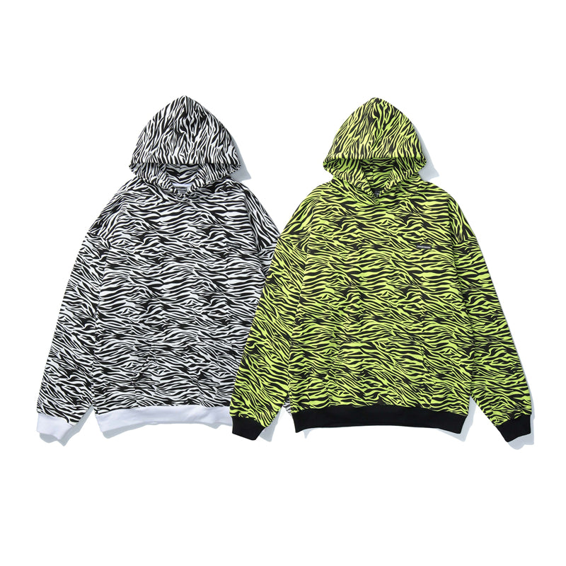 Streetwear Green Zebra Pattern Hoodies Sweatshirt Hip Hop Hoodie Autumn Harajuku Pullover Oversize Unisex Clothes | Vimost Shop.
