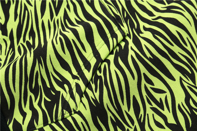 Streetwear Green Zebra Pattern Hoodies Sweatshirt Hip Hop Hoodie Autumn Harajuku Pullover Oversize Unisex Clothes | Vimost Shop.