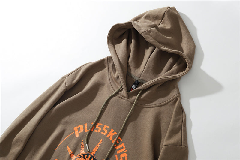 Street Wear Hip Hop Style Funny Statue of Liberty Hoodie Sweatshirt Men Harajuku Hoodie Pullover Cotton Khaki | Vimost Shop.